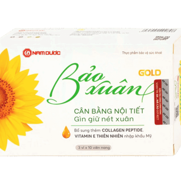 Viên uống Bảo Xuân Gold hỗ trợ cân bằng nội tiết tố cho nữ tuổi 30-50 (Hộp 3 vỉ x 10 viên)