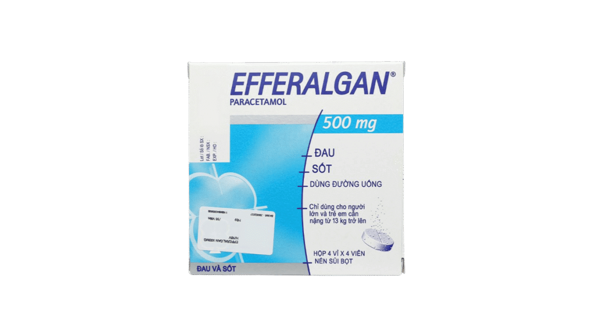 Viên sủi giảm đau, hạ sốt Efferalgan 500mg hộp 4 vỉ x 4 viên - Ảnh 2