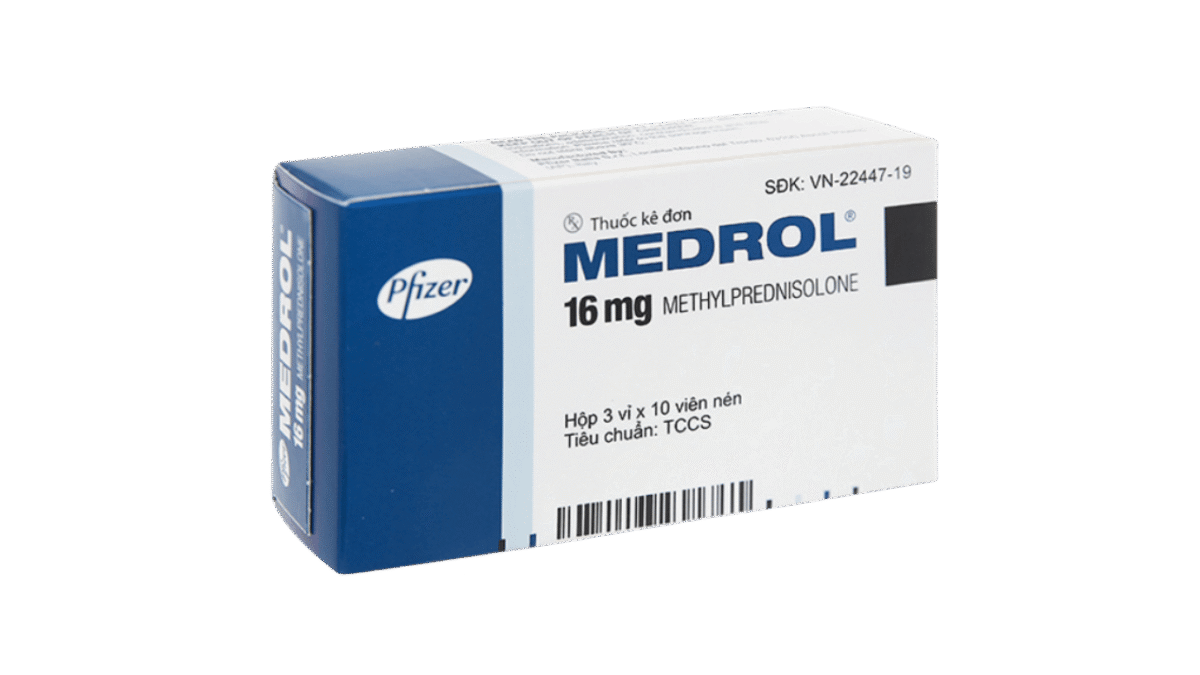 Medrol 16mg thuốc kháng viêm (3 vỉ x 10 viên) - Ảnh 1