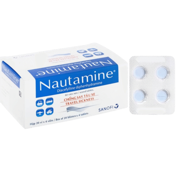 Nautamine 90mg Tab (20 vỉ x 4 viên) - Chống say tàu xe hiệu quả
