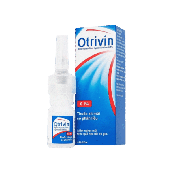 Otrivin 0.1% Nasal Spray 10ml – Xịt mũi giảm nghẹt, thông thoáng