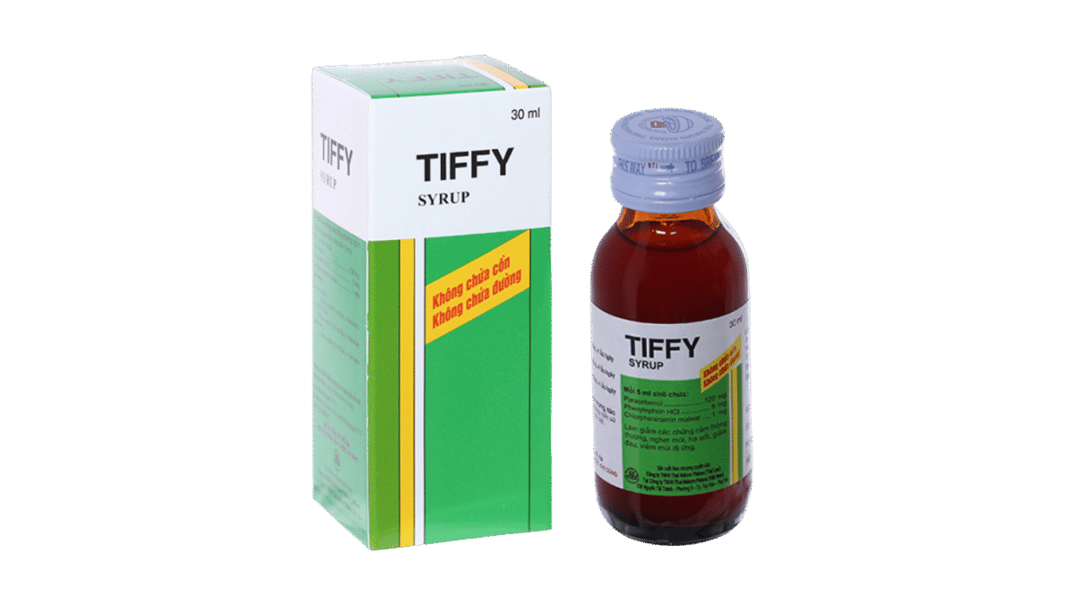 Siro thuốc Tiffy Siro trị các triệu chứng ho cảm thông thường (chai 30ml) - Ảnh 1