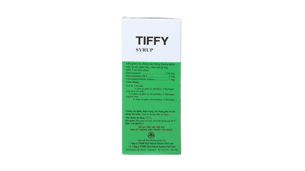 Siro thuốc Tiffy Siro trị các triệu chứng ho cảm thông thường (chai 30ml) - Ảnh 3