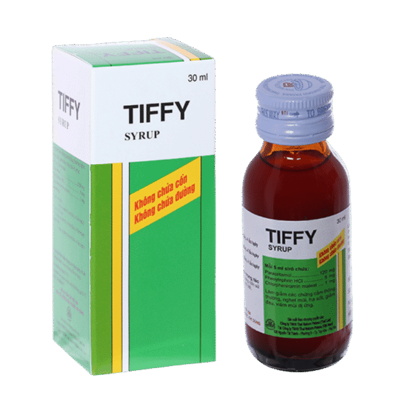 Siro thuốc Tiffy Siro trị các triệu chứng ho cảm thông thường (chai 30ml)