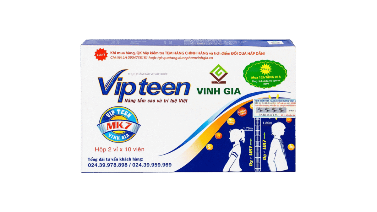 Viên uống Vipteen bổ sung chất dinh dưỡng phát triển - Ảnh 1