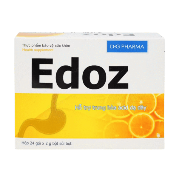 Thực phẩm bảo vệ sức khỏe DHG Pharma Edoz Hỗ trợ trung hòa Acid dạ dày (Hộp 24 gói)