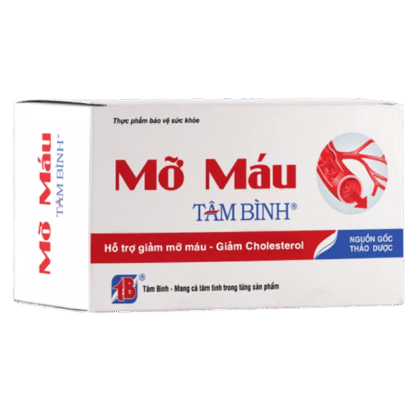 Thực phẩm bảo vệ sức khỏe Tâm Bình Mỡ Máu Hỗ trợ giảm mỡ máu, mỡ gan (Hộp 60 viên)