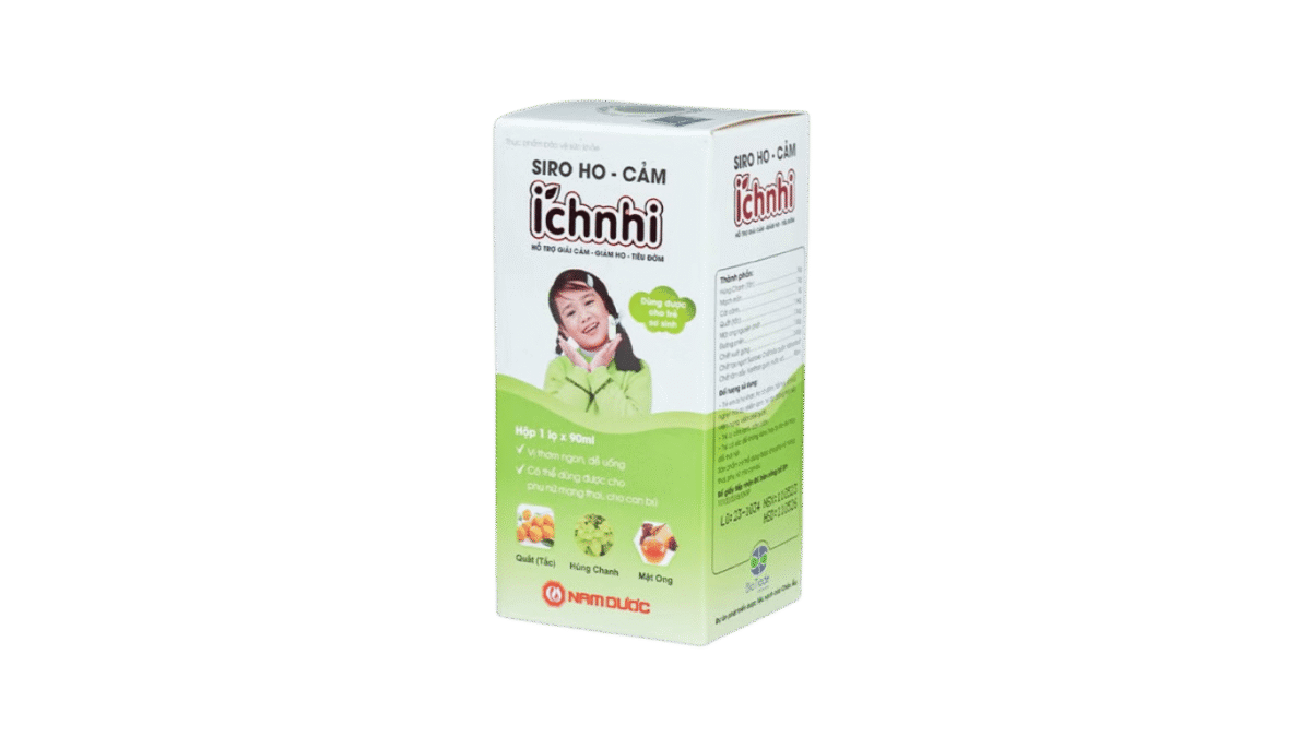 Thực phẩm bảo vệ sức khỏe Siro ho - cảm Ích Nhi hỗ trợ giải cảm, giảm ho, giảm nghẹt mũi, sổ mũi (Chai 90ml) - Ảnh 1