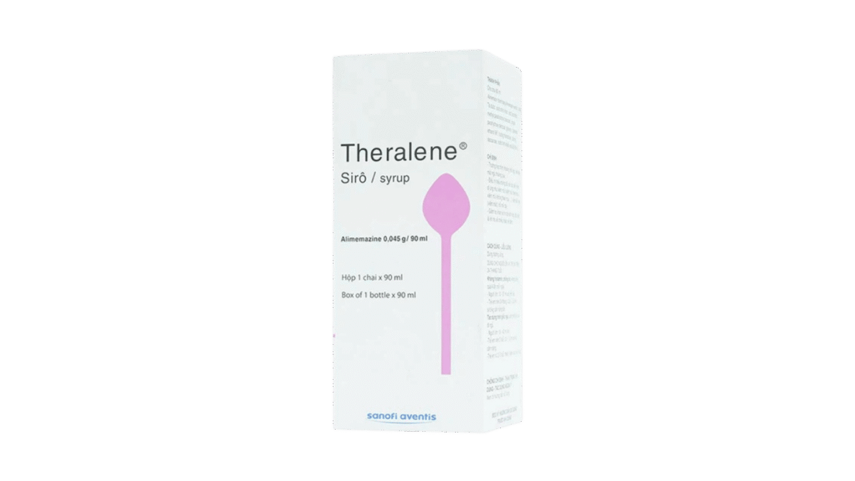Siro Theralene syrup 90ml trị ho khan, ho do kích ứng, chống dị ứng,… (chai 90ml) - Ảnh 1